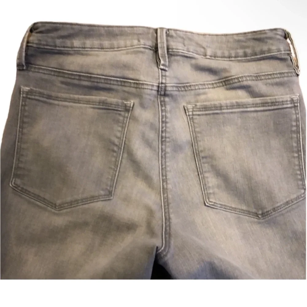 ATHLETA SCULPTEK Skinny Jeans In Grey Wash Cropped Stretch Slim Active- Size 8